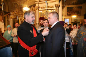 Награждение орденом Св.Анны 3 ст. скульптора А.И.Рукавишникова
